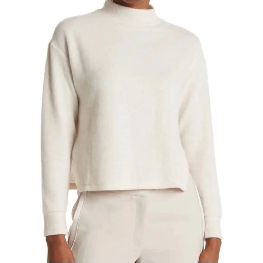Abound Cropped Mock Neck Sweater (Oatmeal Beige, Size L, NWOT)